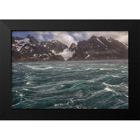 Southern Ocean-South Georgia-Drygalski Fjord Black Modern Wood Framed Art Print by Goff, Ellen B.