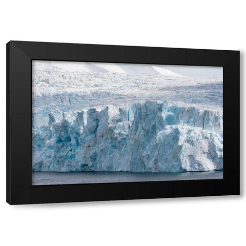 Southern Ocean-South Georgia-Drygalski Fjord-Resting Glacier-Details of ice in the Resting Glacier Black Modern Wood Framed Art Print with Double Matting by Goff, Ellen B.
