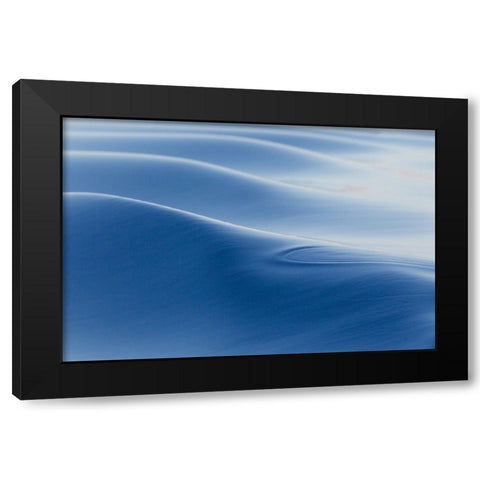 Southern Ocean-near South Georgia-Patterns created by the ship in the glassy water Black Modern Wood Framed Art Print by Goff, Ellen B.