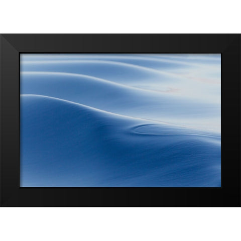 Southern Ocean-near South Georgia-Patterns created by the ship in the glassy water Black Modern Wood Framed Art Print by Goff, Ellen B.
