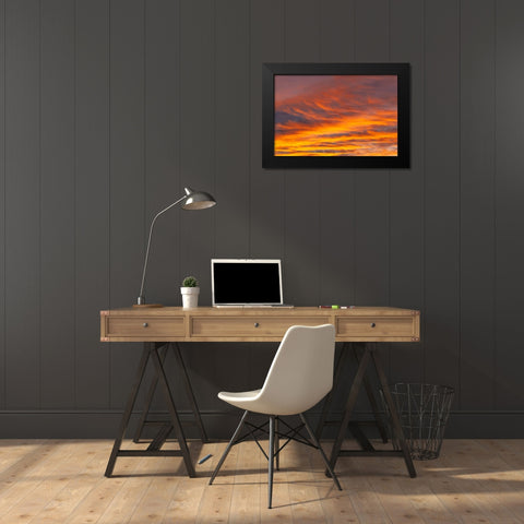 Southern Ocean-South Georgia-Sunset at South Georgia Black Modern Wood Framed Art Print by Goff, Ellen B.