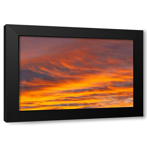 Southern Ocean-South Georgia-Sunset at South Georgia Black Modern Wood Framed Art Print with Double Matting by Goff, Ellen B.