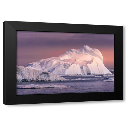 Antarctic-iceberg Black Modern Wood Framed Art Print by Theodore, George