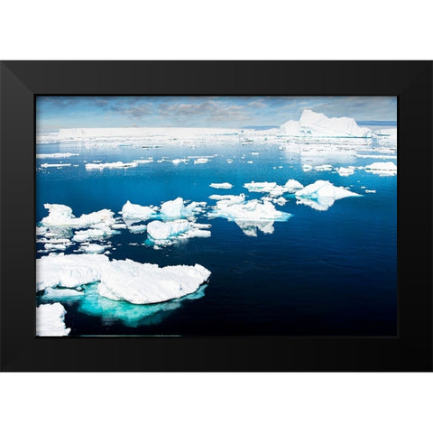 Antarctica-Lemaire Channel-floating ice Black Modern Wood Framed Art Print by Theodore, George and Marilu