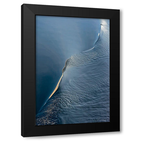 Wave pattern in South Atlantic Ocean-Antarctica Black Modern Wood Framed Art Print with Double Matting by Su, Keren