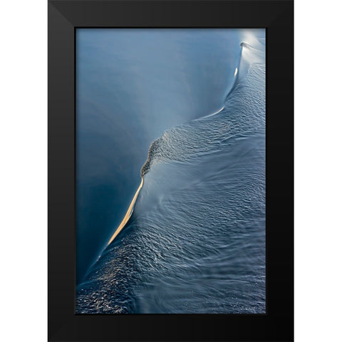 Wave pattern in South Atlantic Ocean-Antarctica Black Modern Wood Framed Art Print by Su, Keren