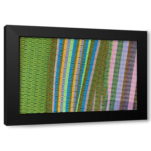 Bhutan-Thimphu Traditional Bhutanese hand woven textiles Black Modern Wood Framed Art Print with Double Matting by Hopkins, Cindy Miller