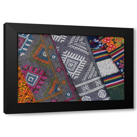 Bhutan-Thimphu Traditional Bhutanese hand woven textiles-wool Black Modern Wood Framed Art Print with Double Matting by Hopkins, Cindy Miller