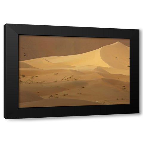 China, Badain Jaran Desert Contrasts in desert Black Modern Wood Framed Art Print by Anon, Ellen