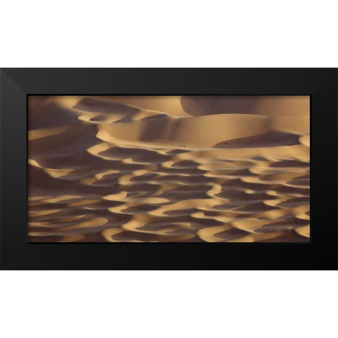 China, Badain Jaran Desert Desert patterns Black Modern Wood Framed Art Print by Anon, Ellen