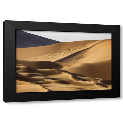 China, Badain Jaran Desert Pattern in the desert Black Modern Wood Framed Art Print by Anon, Ellen