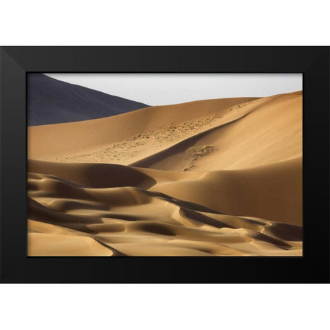 China, Badain Jaran Desert Pattern in the desert Black Modern Wood Framed Art Print by Anon, Ellen