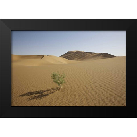 China, Gansu Province Badain Jaran Desert Black Modern Wood Framed Art Print by Anon, Josh
