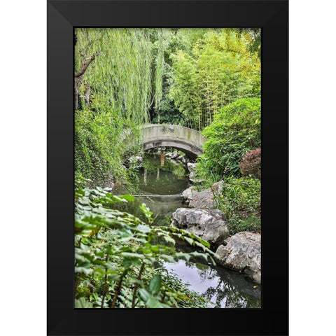 Asia-China-Zhujiajiao (Venice of the East) Black Modern Wood Framed Art Print by Looney, Hollice