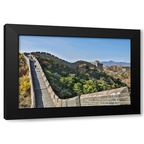 Asia-China-Jinshanling-The Great Wall Black Modern Wood Framed Art Print with Double Matting by Looney, Hollice