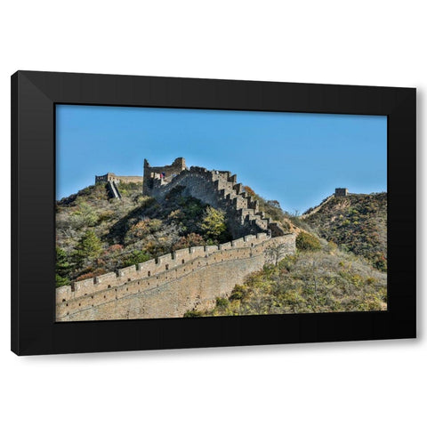 Asia-China-Jinshanling-The Great Wall Black Modern Wood Framed Art Print with Double Matting by Looney, Hollice