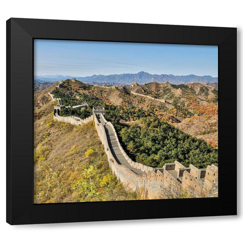 Asia-China-Jinshanling-The Great Wall Black Modern Wood Framed Art Print with Double Matting by Looney, Hollice
