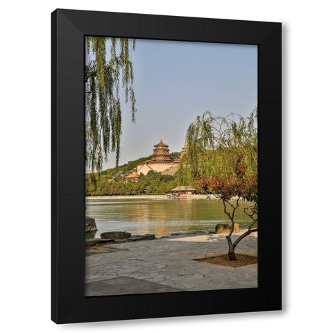 Asia-China-Beijing-Summer Palace of Empress Cixi Black Modern Wood Framed Art Print with Double Matting by Looney, Hollice