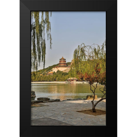 Asia-China-Beijing-Summer Palace of Empress Cixi Black Modern Wood Framed Art Print by Looney, Hollice