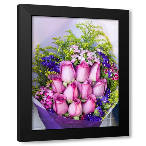 China-Hong Kong Flower market Black Modern Wood Framed Art Print with Double Matting by Eggers, Julie
