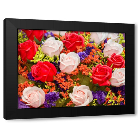 China-Hong Kong Flower market Black Modern Wood Framed Art Print with Double Matting by Eggers, Julie