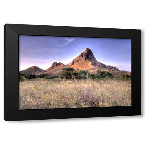 Indonesia, Komodo NP, Padar Isl Island mountain Black Modern Wood Framed Art Print with Double Matting by Shimlock, Jones