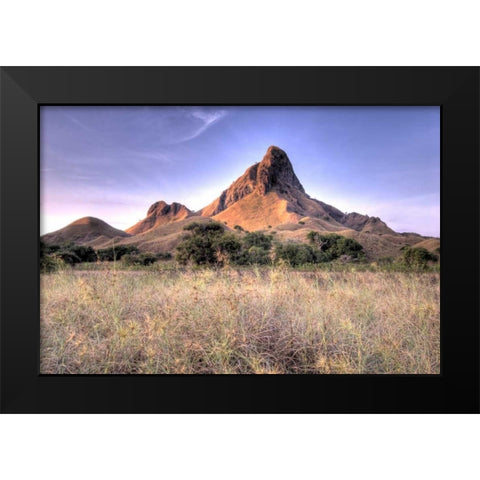 Indonesia, Komodo NP, Padar Isl Island mountain Black Modern Wood Framed Art Print by Shimlock, Jones