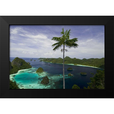 Phinisi schooner, New Guinea Island, Indonesia Black Modern Wood Framed Art Print by Shimlock, Jones
