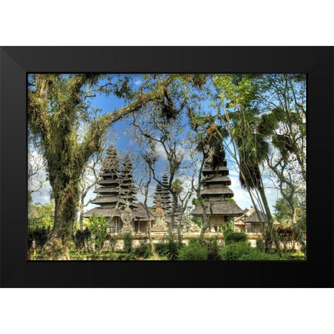 Indonesia, Bali, Mengwi Pura Taman Ayun temple Black Modern Wood Framed Art Print by Shimlock, Jones