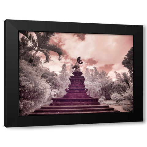 Indonesia-Bali-Ubud-Pura Tirta Empul Temple-bath in Tampaksiring sacred spring Black Modern Wood Framed Art Print by Eggers, Terry