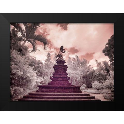 Indonesia-Bali-Ubud-Pura Tirta Empul Temple-bath in Tampaksiring sacred spring Black Modern Wood Framed Art Print by Eggers, Terry