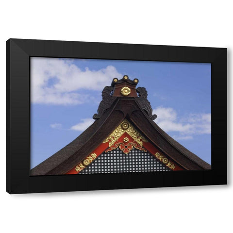 Japan, Kyoto Fushimi-Inari-Taisha Shrine roof Black Modern Wood Framed Art Print by Flaherty, Dennis