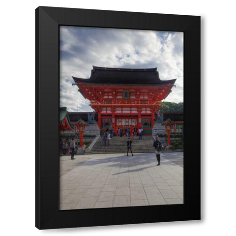 Japan, Kyoto Fushimi-Inari-Taisha Shrine Black Modern Wood Framed Art Print by Flaherty, Dennis
