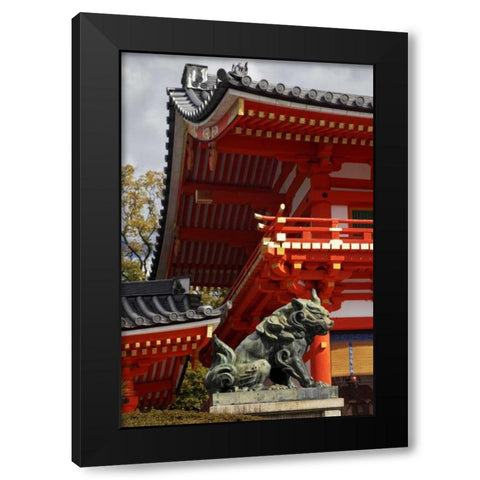 Japan, Kyoto Fushimi-Inari-Taisha Shinto shrine Black Modern Wood Framed Art Print with Double Matting by Flaherty, Dennis