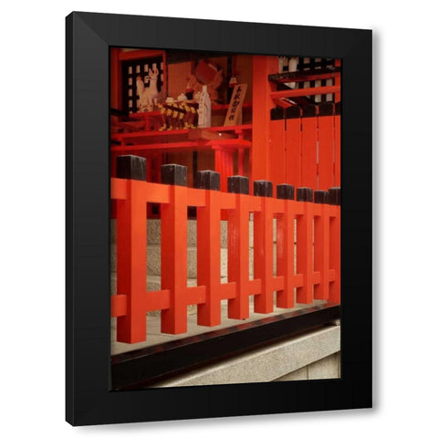 Japan, Kyoto Fushimi-Inari-Taisha Shinto shrine Black Modern Wood Framed Art Print with Double Matting by Flaherty, Dennis