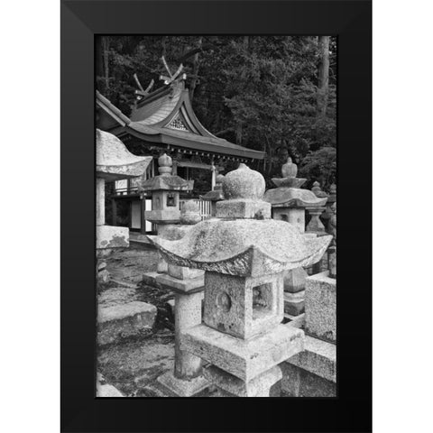 Japan, Heguri-cho Byo-Do-Ji Kasuga Shrine Black Modern Wood Framed Art Print by Flaherty, Dennis