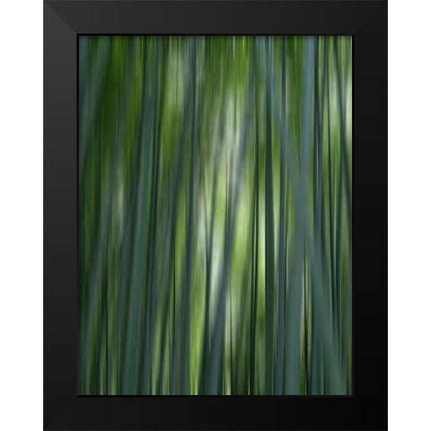 Japan-Kyoto Abstract of Arashiyama Bamboo Grove Black Modern Wood Framed Art Print by Jaynes Gallery