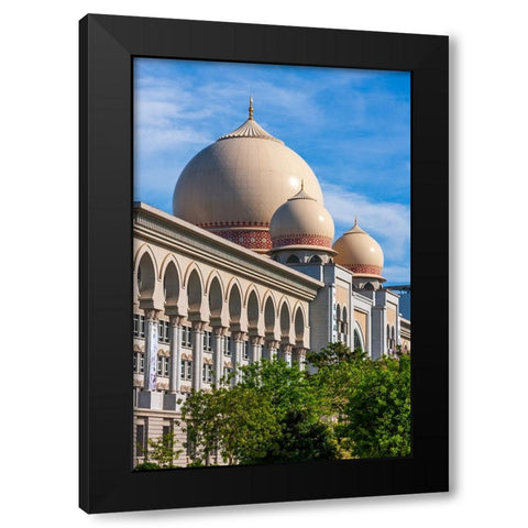 Kuala Lumpur- West Malaysia. Dome of the Palace Of Justice Black Modern Wood Framed Art Print with Double Matting by Haseltine, Tom