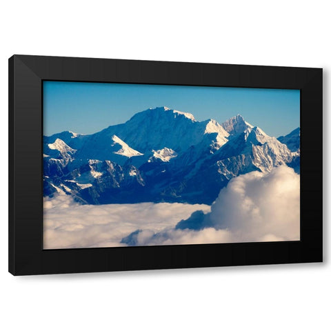 Mount Everest-8848m-in the Himalayas above the clouds-Nepal Black Modern Wood Framed Art Print with Double Matting by Su, Keren
