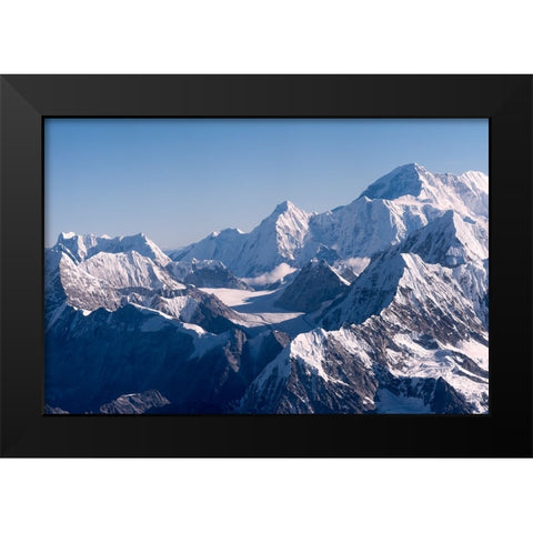 The Himalayas Range above clouds-Nepal Black Modern Wood Framed Art Print by Su, Keren