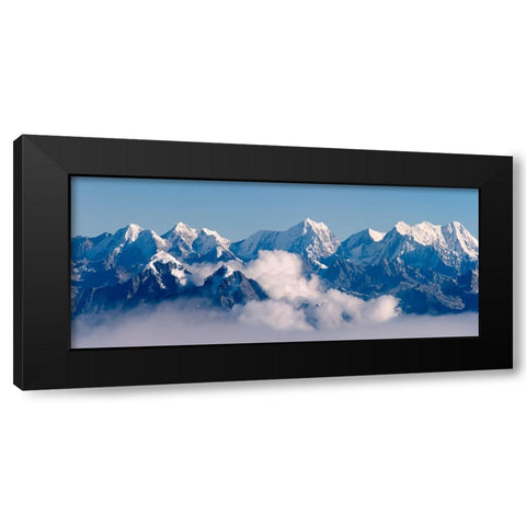 The Himalayas Range above clouds-Nepal Black Modern Wood Framed Art Print by Su, Keren