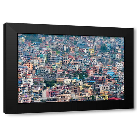 Cityscape of Kathmandu-Nepal Black Modern Wood Framed Art Print with Double Matting by Su, Keren