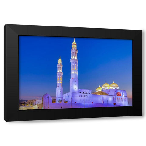 Middle East-Arabian Peninsula-Oman-Muscat-Bawshar-Muhammad Al Ameen Mosque in Bawshar Black Modern Wood Framed Art Print with Double Matting by Wilson, Emily M.