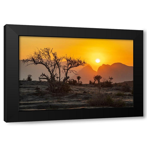 Middle East-Arabian Peninsula-Oman-Ad Dakhiliyah-Al Hamra Black Modern Wood Framed Art Print by Wilson, Emily M.