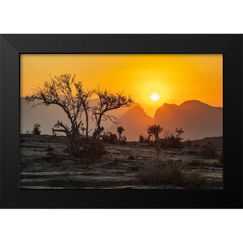 Middle East-Arabian Peninsula-Oman-Ad Dakhiliyah-Al Hamra Black Modern Wood Framed Art Print by Wilson, Emily M.