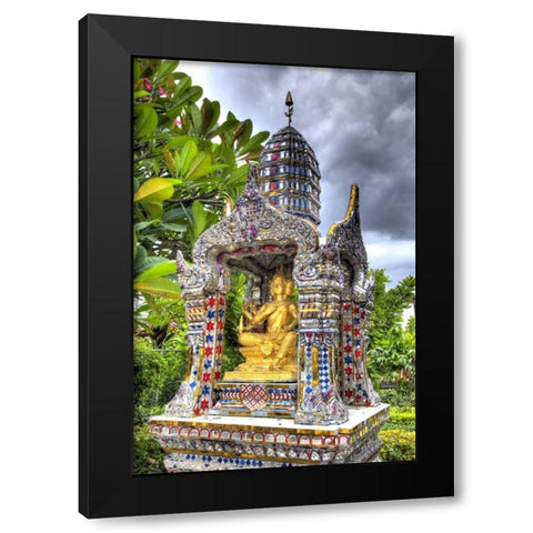 Ornate Wat Bangkungthien Kang, Bangkok, Thailand Black Modern Wood Framed Art Print by Shimlock, Jones
