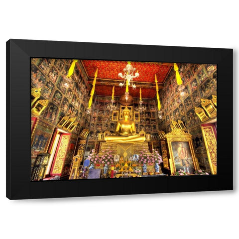 Wat Ratcha-orot, Bangkok, Thailand Black Modern Wood Framed Art Print by Shimlock, Jones