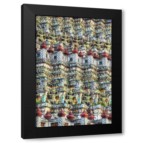 Thailand, Bangkok, Wat Arun Buddhist temple Black Modern Wood Framed Art Print with Double Matting by Shimlock, Jones