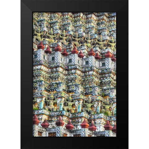 Thailand, Bangkok, Wat Arun Buddhist temple Black Modern Wood Framed Art Print by Shimlock, Jones