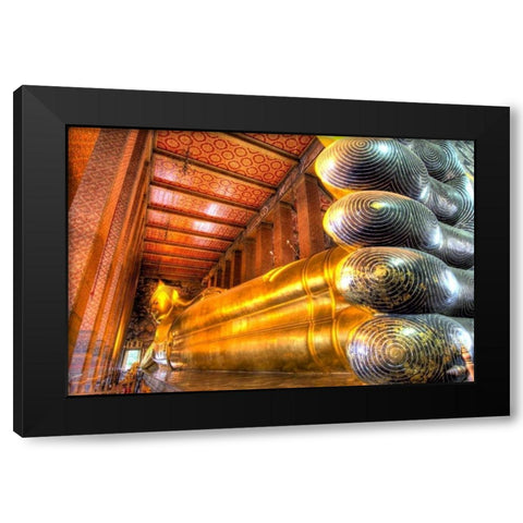Reclining Buddha, Wat Pho, Bangkok, Thailand Black Modern Wood Framed Art Print with Double Matting by Shimlock, Jones